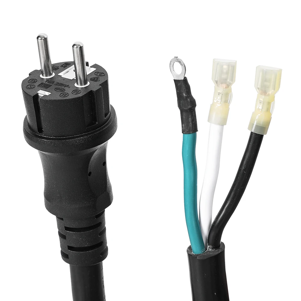IEC 320 C14 EU 2-Pin AC Europe Power Cord Flexible Pure Copper Heat-Resistant Silicone Cable for Home Appliance Computer Use