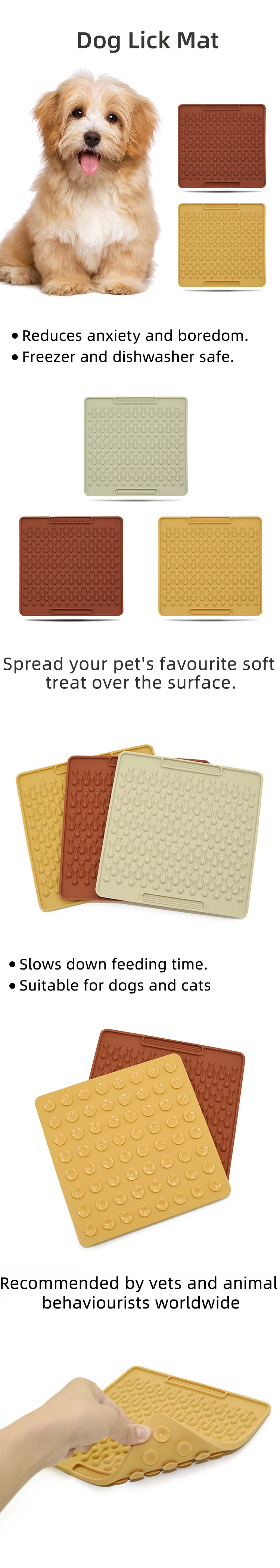 Professional Manufacturer Rubber Dog Food Lick Pad Slow Eating Lick Mat