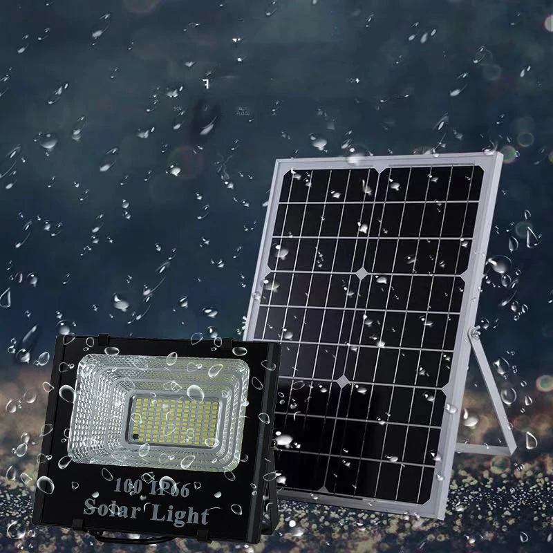 Solar Power Ip66 Security Projector 100W  200W 300W Industrial Outdoor Billboard Reflector portable Led solar flood lights