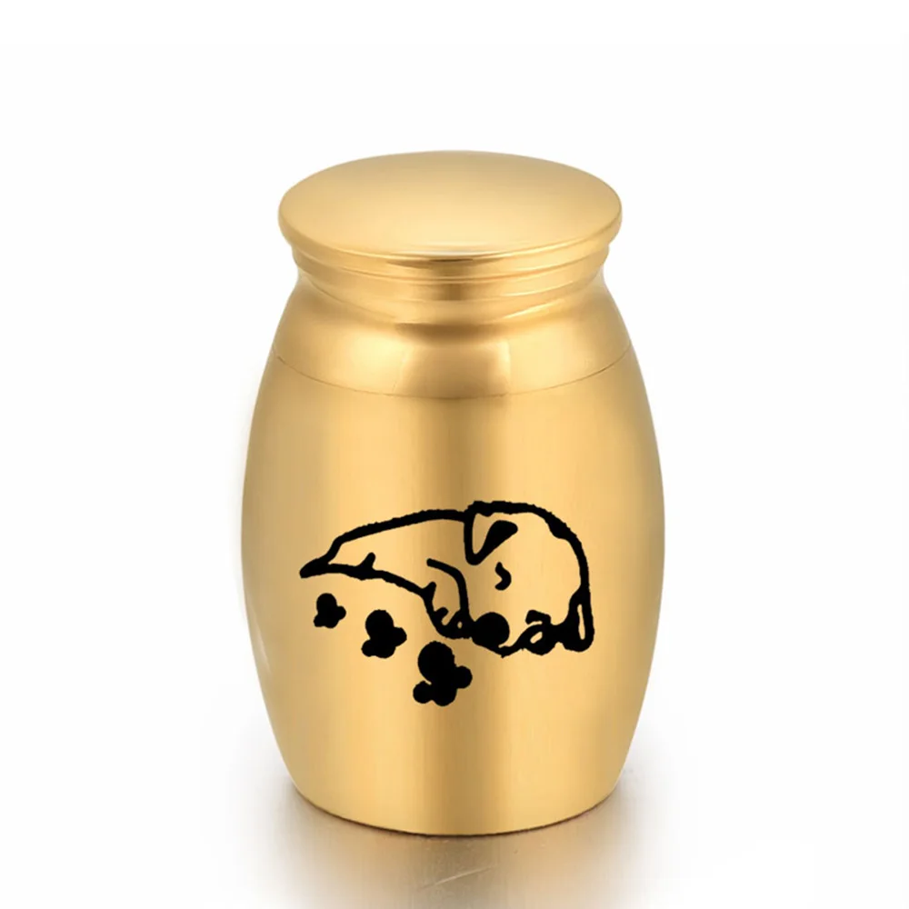Black & Gold Tear Droplet Miniature Urn for Human/Pet Ashes Cremation Keepsake 