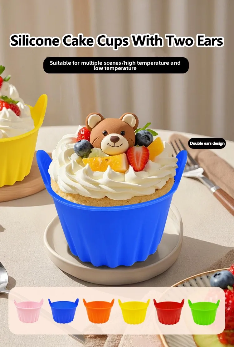 Hot Selling Food Grade Silicone Muffin Cup Small Cake Mold and Baking Mold Air Fryer with Silicone Baking Cup Cake Tools manufacture