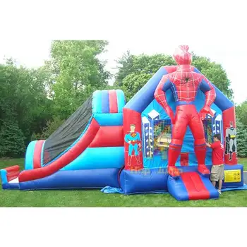 Party rental jumping castle spiderman inflatable bouncer kids bouncy castle commercial inflatable castle for sale