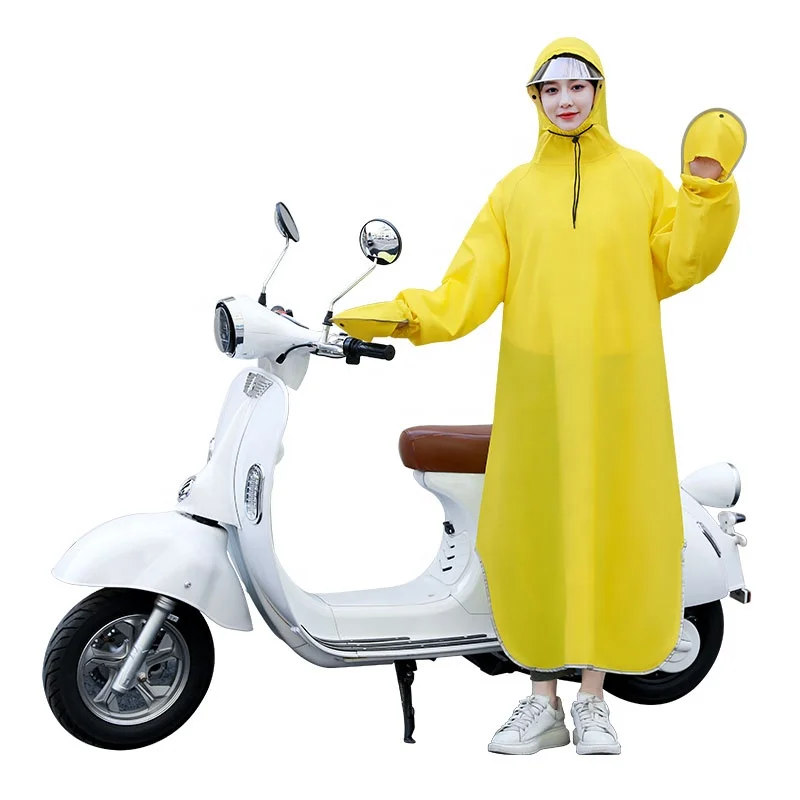 Customized logo motorcycle raincoat single person waterproof yellow red rain coat for travel