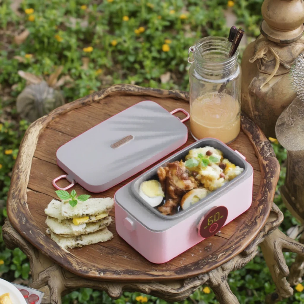 Factory Price 1000ml Charging and Heating Wireless Lunch Box USB Heating Lunch Box