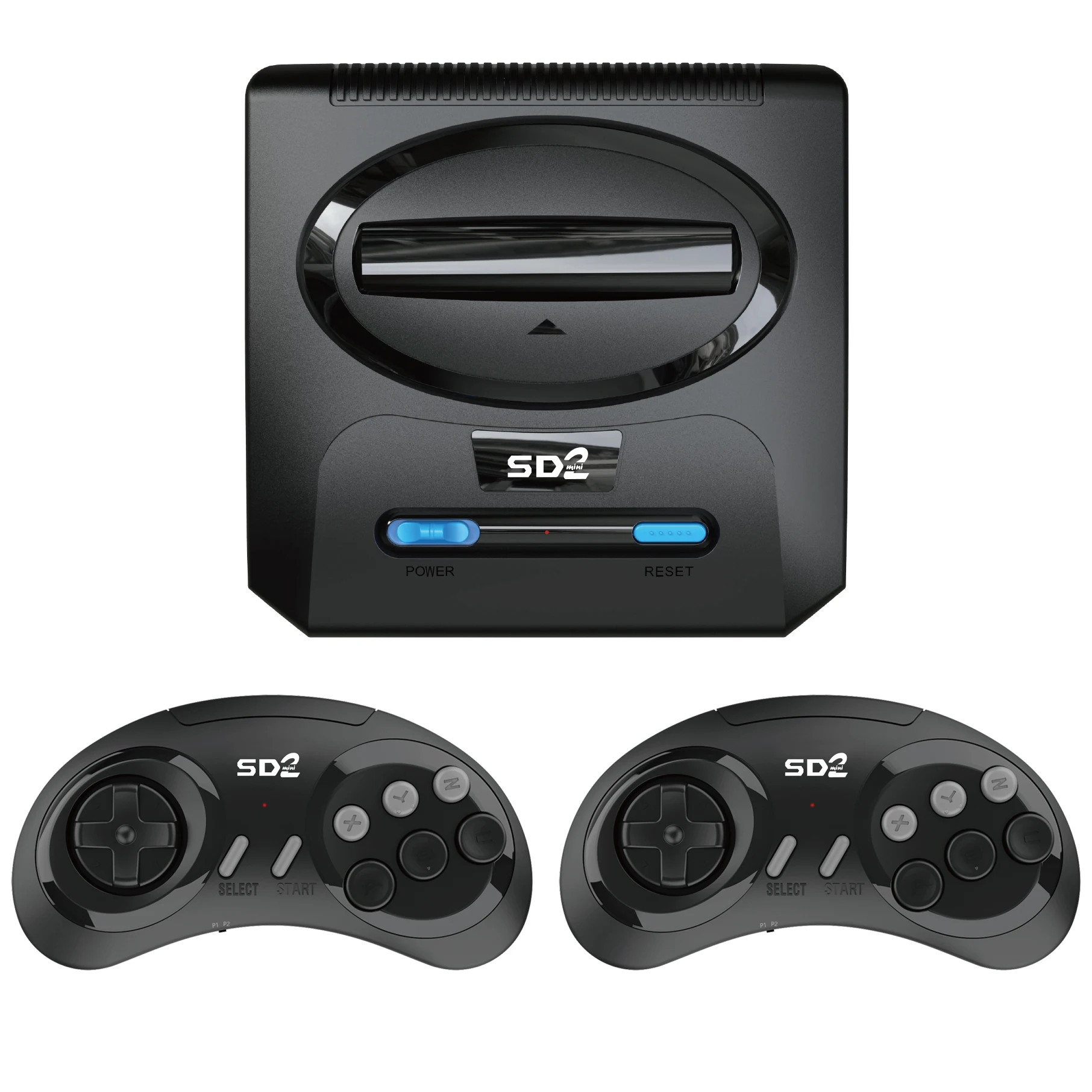 16ビットレトロTVゲームコンソールMD2ミニゲームワイヤレス2.4