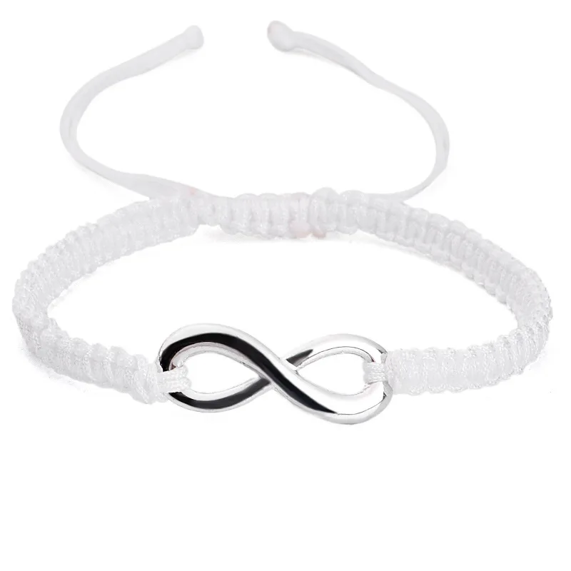 Chinese Knot String Infinity Symbol Lucky Color Rope Bracelet Adjustable Bracelet DIY Infinity Charm Bracelet