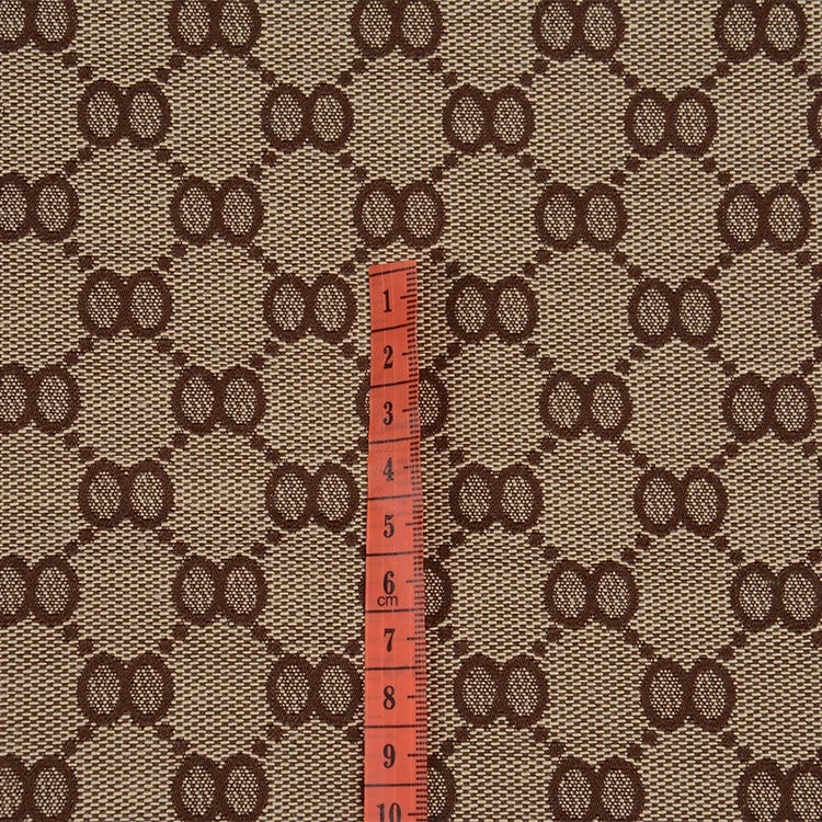 In Stock 5 Colors Eight Word Numbers Polyester Cotton Woven Shoe Jacquard Fabric for Bags Clothing