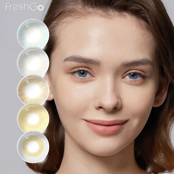 Free shipping soft yearly magic eye contact lens FreshGo fancy cosmetic colored contacts lenses wholesale