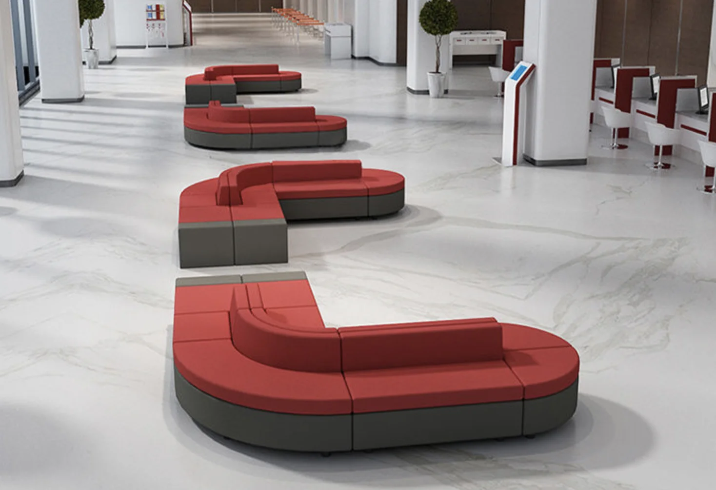 Modular Sofa Receptions Elegant Modern Design Reception Sofa for Office & Hotels
