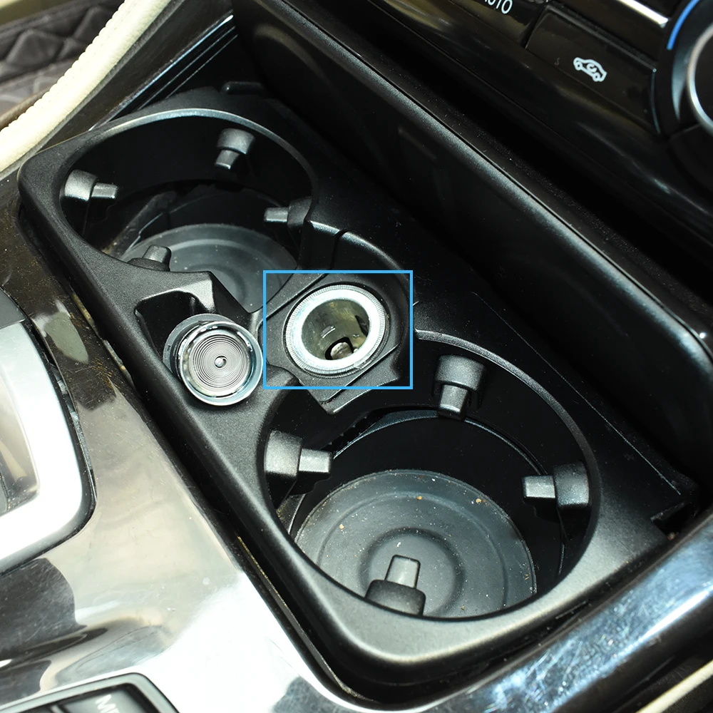 Car Front Console Drink Cup Holder Plug Cigarette Lighter Socket for BMW 5  6 X5 X6 Series F10 F11 F06 E70 E71 E72 61346977675
