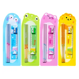 Stationery Set 5 Five Piece Schoolbag for Primary School Students Learning Stationery Prize Children's Pencil Set Birthday Gift