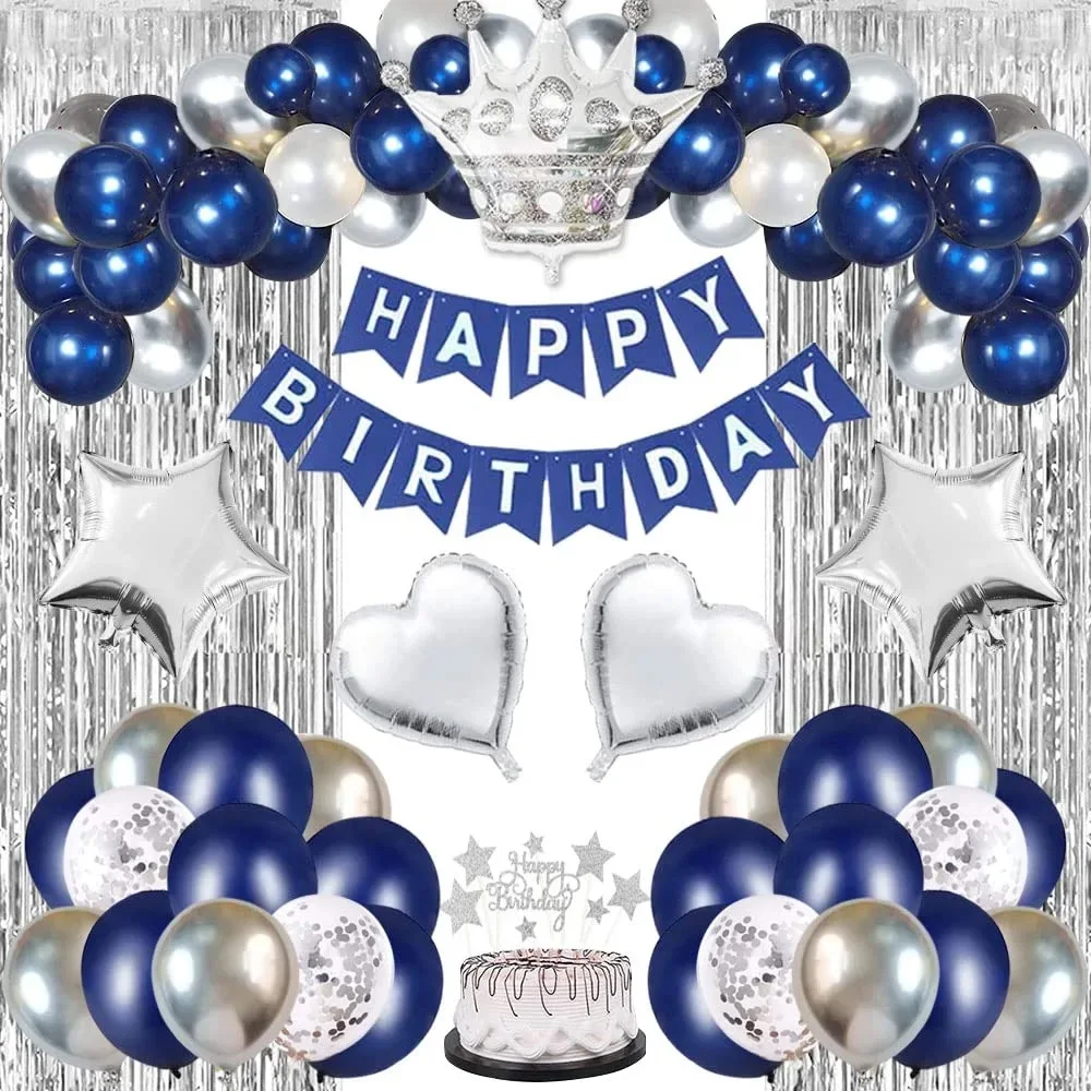 Balloon Birthday Decoration Party Balloon Background Decoration Navy ...