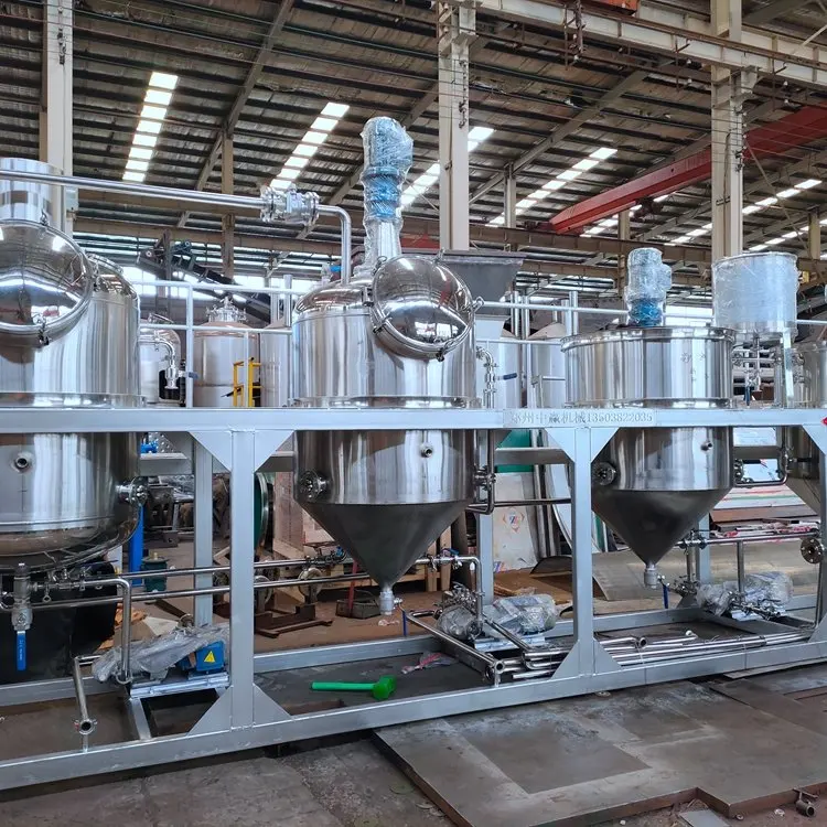 Refined Bleached Deodorized Coconut Oil Machine Castor Oil Refining Machine Cpo Cooking Oil Refining Machine