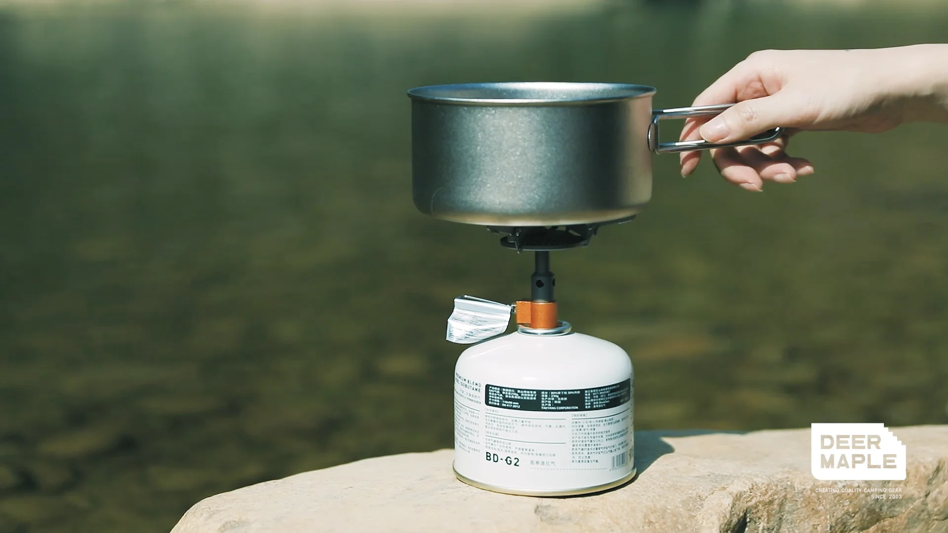 1pc Oem Titanium Portable Gas Stove Backpacking Folding Camp Stove