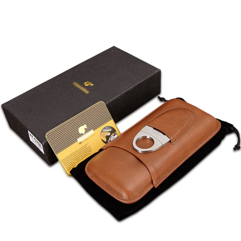 Переносной кожаный чехол для сигар