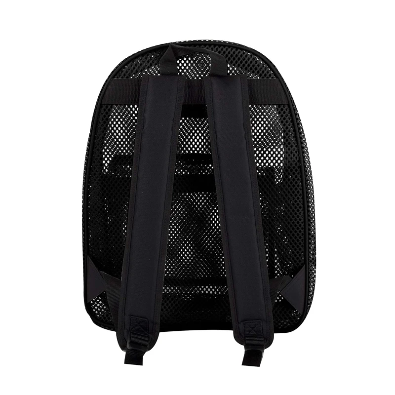 Heavy Duty Mesh Backpack Semi Transparent Mesh School Backpack Bag ...