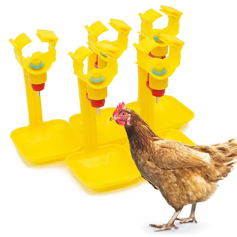 Automatic Chicken Drinking Line Plastic Drip Cup Chicken Broiler Drinker Poultry Hanging Chicken Hen Nipples Water Cup