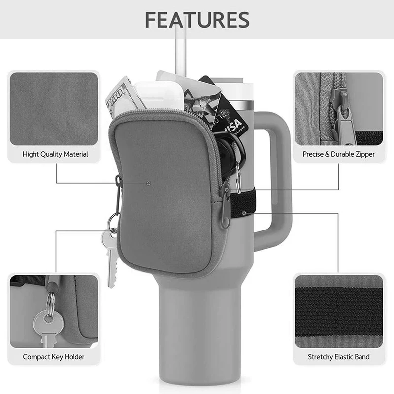 Wholesale Custom Solid Cow Print Western Neoprene Water Bottle Pouch