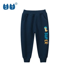 Wholesale 100% Cotton Terry Fabric Boys Spring Fashion Trend Casual Sports Pants