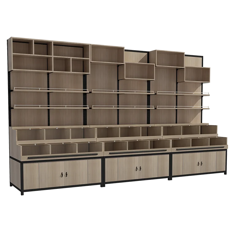 New Arrival High Quality Wood Grocery Display Shelf Grocery Store