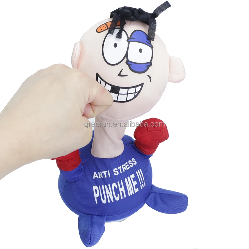 Poupée Anti-Stress - punch me - Jouet d'évent en peluche électrique -  Orange - CasaKids