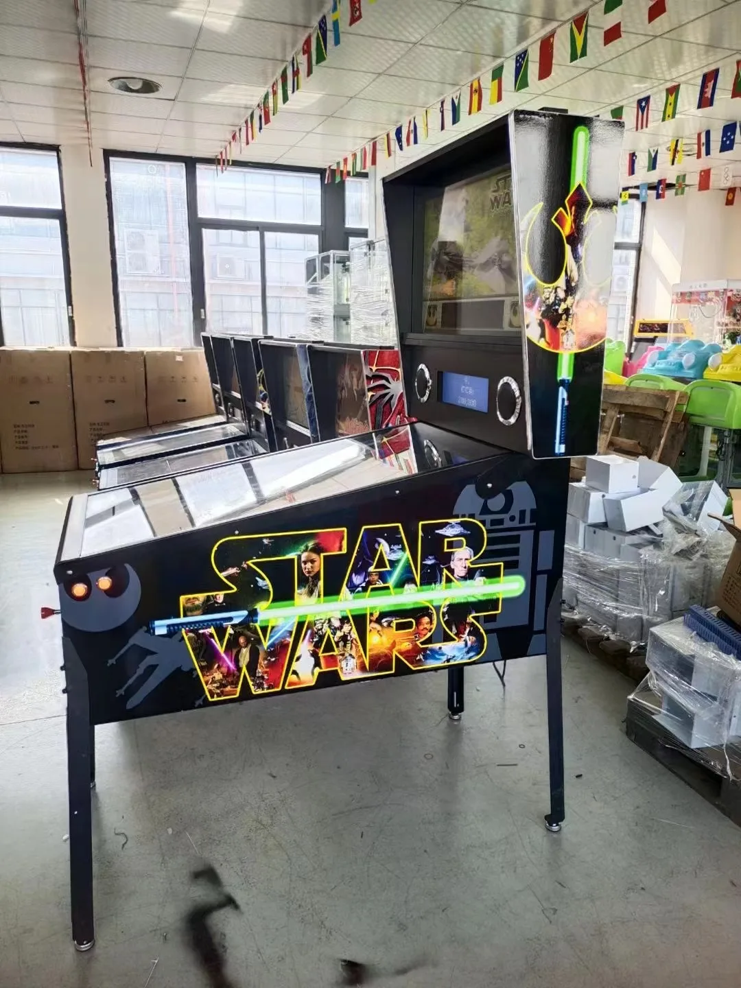 European American Coin-Operated Video Game Pinball Machine 1-Year 6+ Years Entertainment Wooden Bar English Arcade Metal