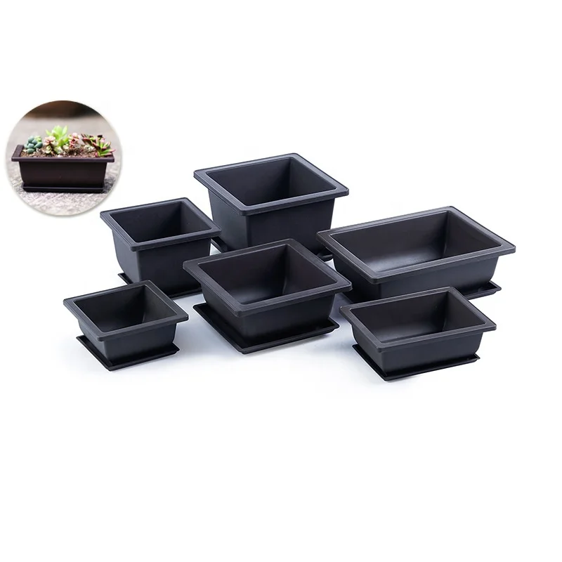Bonsai Training Pots Plastic Rectangle Square Bonsai Plants Flower Tree Growing Pots With