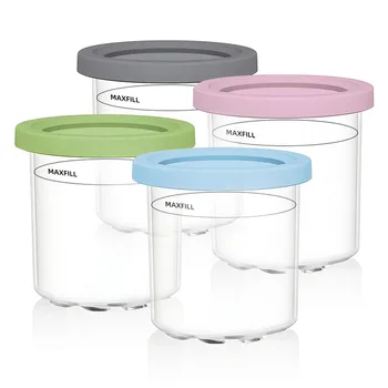 Wholesale l Empty Transparent Ice Cream Jar Body Scrub Container Empty Pet Plastic Jars