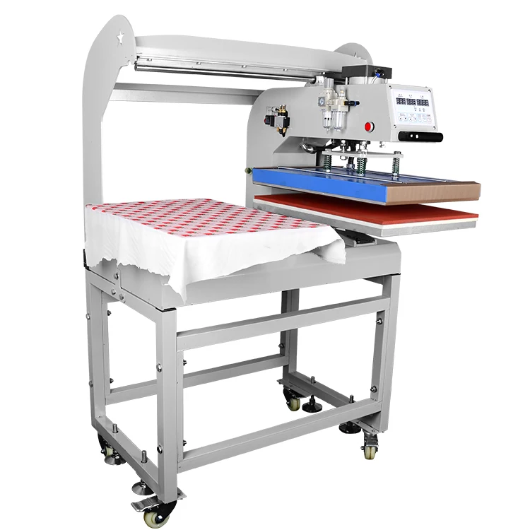 Factory's Newest Style 16X24 Dual Heat Automatic Heat Press Machine Pneumatic Garment Printing Hot Press Machine factory