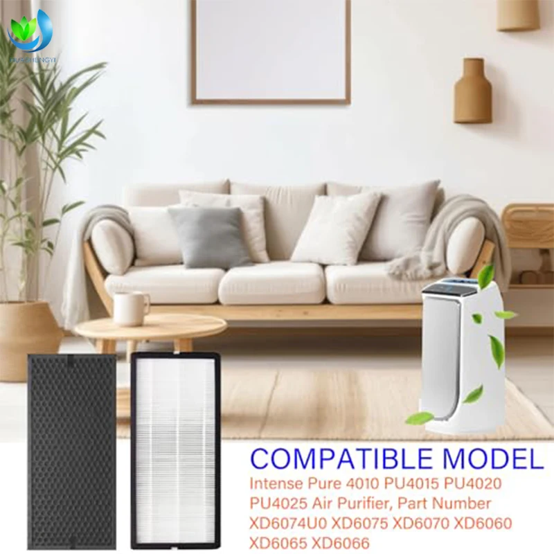 Customize Size for Rowenta 4010 Air Purifier 1 Filters Set XD6060 XD6065 XD6066 H13 HEPA Carbon Filter Household RV Use