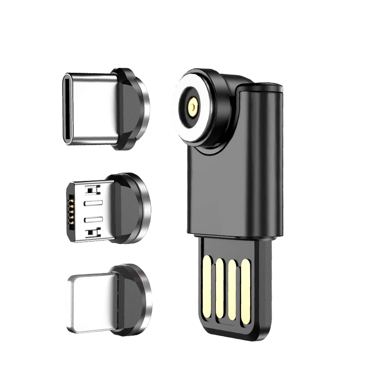 Мини usb-кабель Greenport 3 в 1, магнитный шнур, зарядное устройство для мобильного телефона, адаптер с 3 магнитными головками 2,4 А