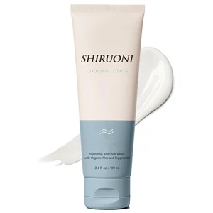 Private Label Organic Aloe Vera Peppermint Shea Butter Nourishing Repairing After Sun Cooling Lotion Body Skincare Product