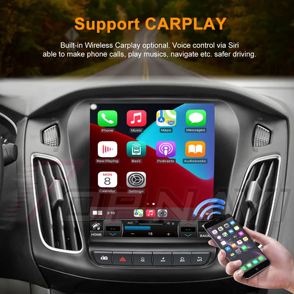thumbnail image 2 of Realdio 9.7-Inch Android Radio For Ford Focus 2012-2018 - CarPlay & Android Auto With 2+64GB 2 of 9