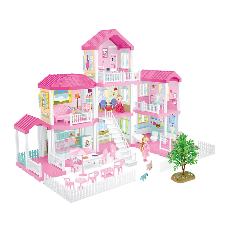 Роскошный кукольный домик игрушка для семьи «сделай сам» мебель продажи