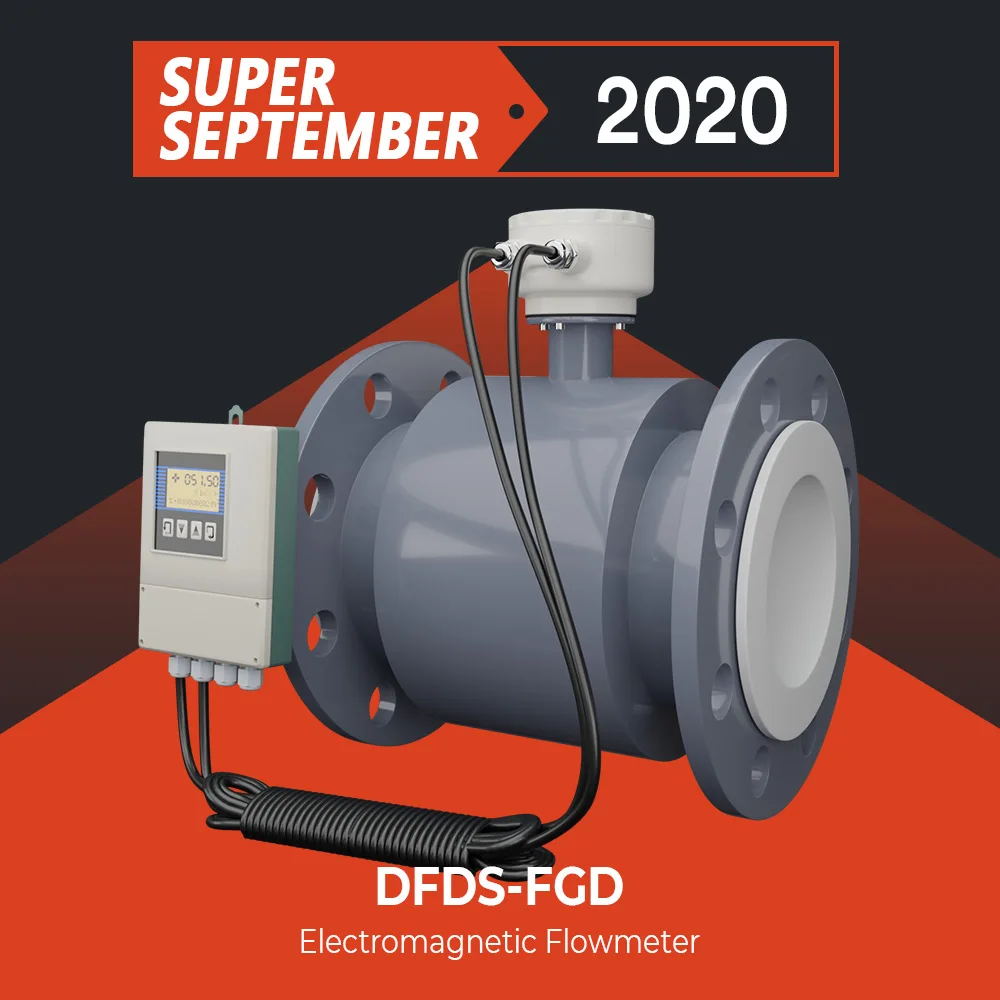 Water Flow Measurement Device Split Type 4 Inch Lcd Liquid Flowmeter Flujometros Magnetic Water Flow Meter Wifi Dn100