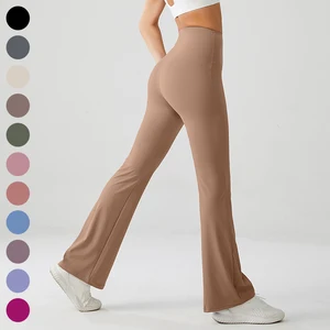 Flare Yoga Leggings Custom Logo Pure Wholesale High Waisted Scrunched Butt Workout Sports Gym Yoga Pants for Women