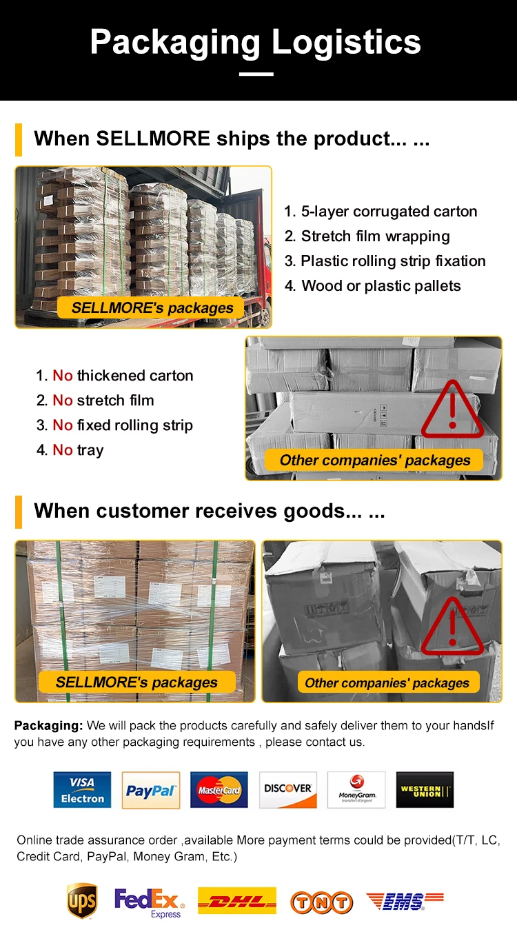 Packaging & shipping specifications