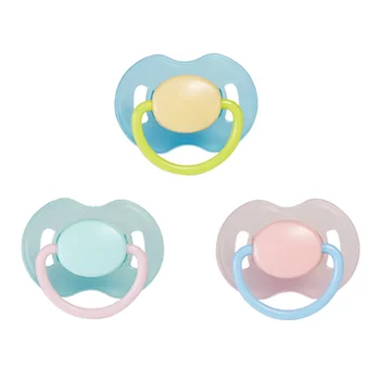 Hot Sale BPA-Free Soother Teething Infant Newborn Baby Pacifier with Cover Ring Soft Silicone Nipple