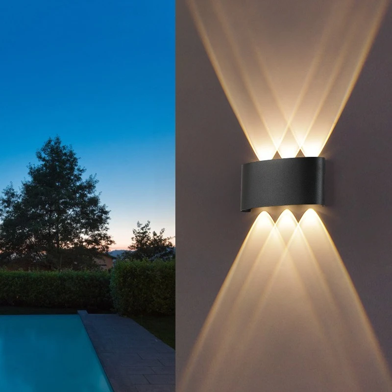 RGBYP Color Changing  Round Half Round Design Wall Light  Outdoor up / Down Wall Lights Waterproof IP65 Modern Outdoor Wall Lamp