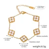 Gold white shell bracelet