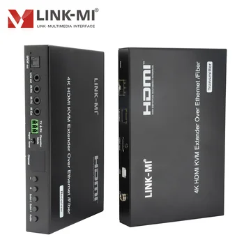 LINK-MI 4K POE HDMI KVM Extender 120m USB KVM Extender over IP with POE over single Cat5e/6 Video Extender