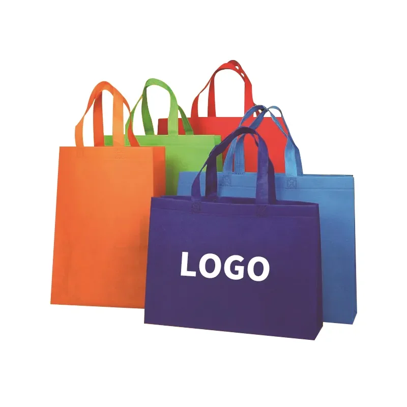 Printed Eco Grocery Printable Gift Reusable Recycled Non-woven Laminate Promotional Custom Non Woven Shopping Tote Bag with logo details