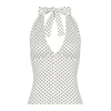 Polka dot white