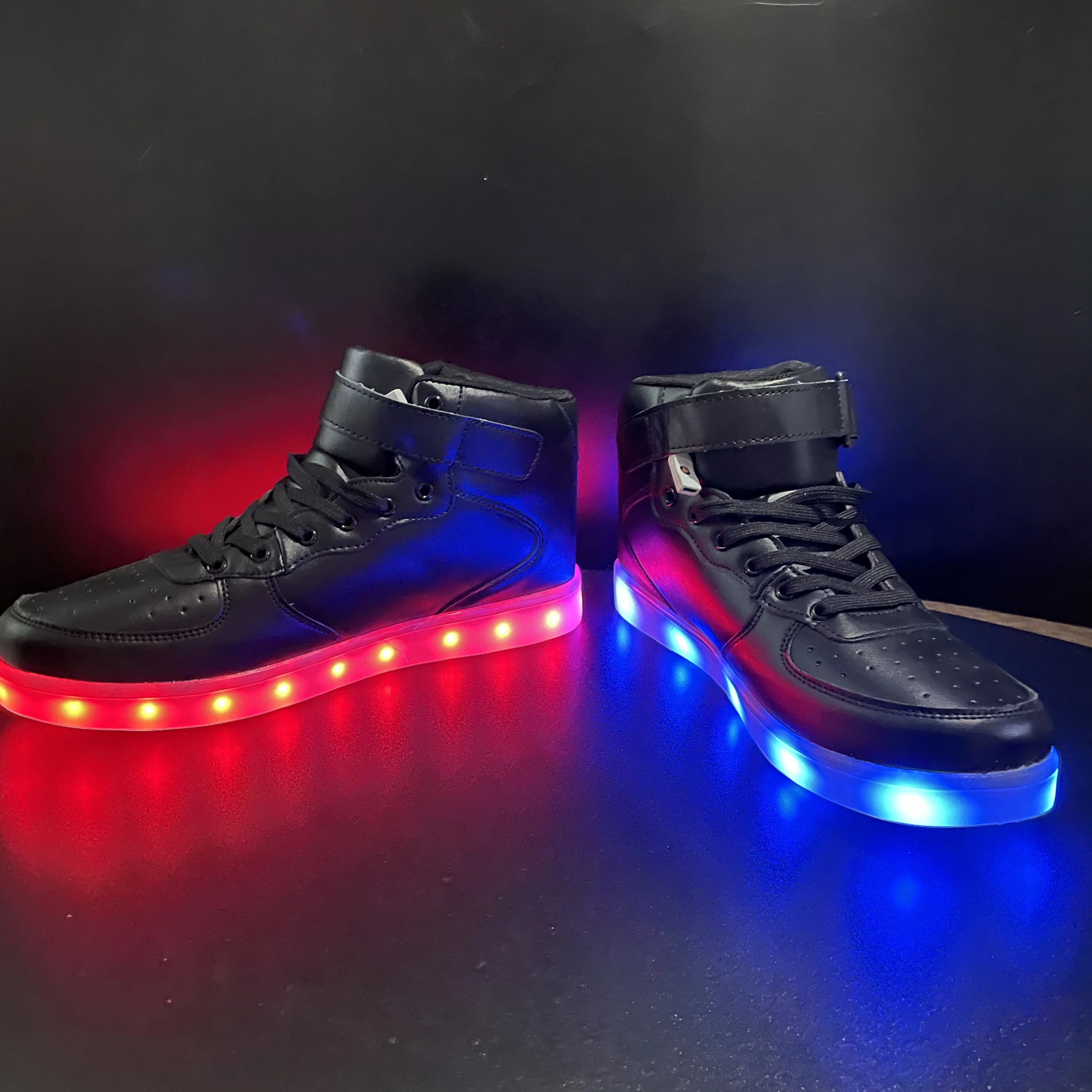 Blacklight LED Light Roller Sneakers - Kids Wheel Rechargeable Shoes
