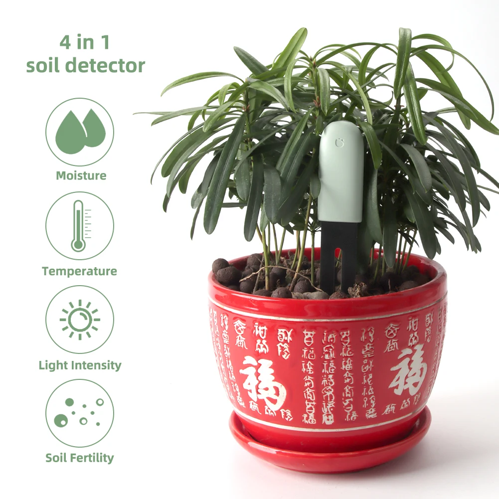 4 in 1 Digital  Monitor Care Soil Water Moisture Sensor Meter for Flower Plant Soil Moisture Meter