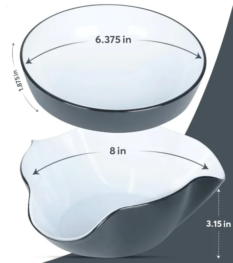 Ceramic Snack Serving Dish Double Dish Nut Bowl with Nut Seeds Shell Storage for Peanuts Fruits Snacks Candy Serving Bowl