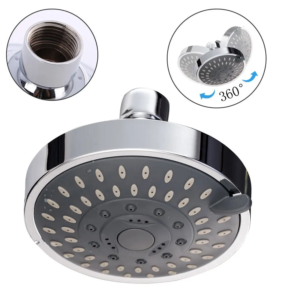 High Pressure Showerhead Upgraded Fixed Shower Head 5 Spray Settings ...