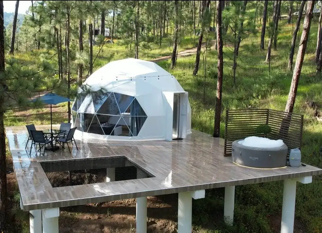 Geodesic PVC Dome Tent Interior Curtains - Waterproof Polyester for ...