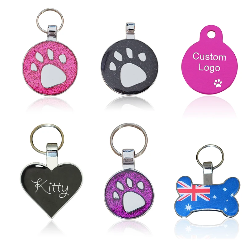 Wholesale High Quality Personalized Custom Stainless Steel Metal Antilost Pet Name Qr Code Pet