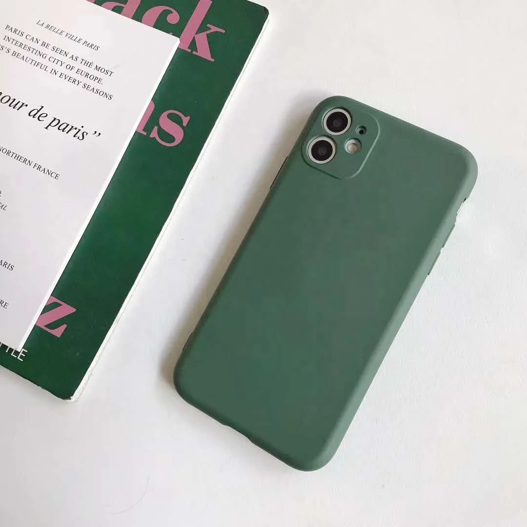 Tschick For Iphone 11 Case Liquid Silicone Matte Cover For Apple Iphone 11 Pro Max Flexible Shockproof Phone Case Midnight Green Buy All Inclusive Liquid Silicone Phone Case For Iphone 11